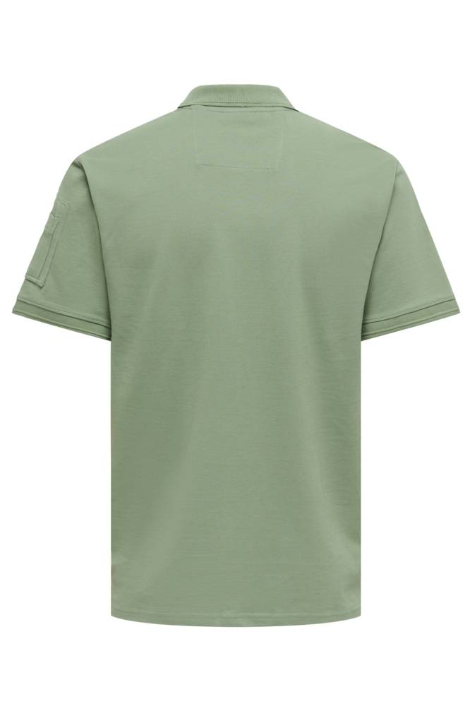 ONSDEVON REG SS JAX POLO CS 22035114 HEDGE GREEN